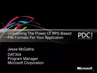 Unleashing The Power Of XPS-Based File Formats For Your Application