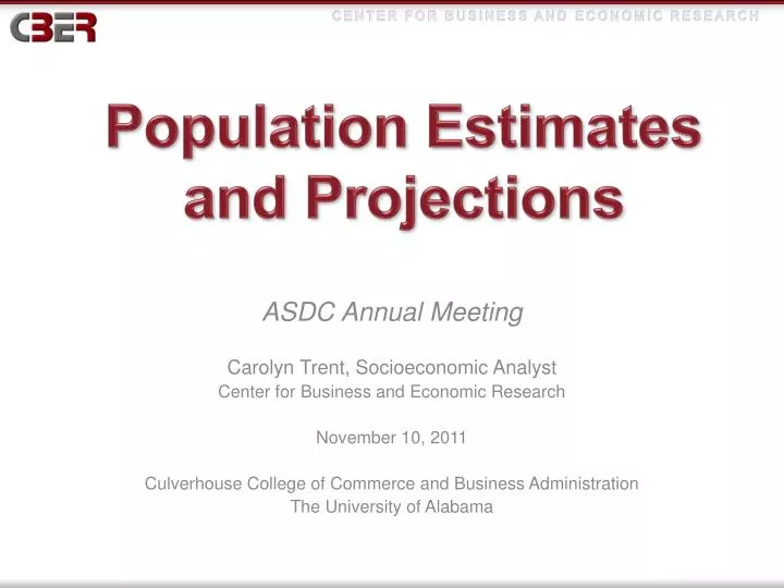 population estimates and projections