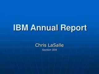 IBM Annual Report