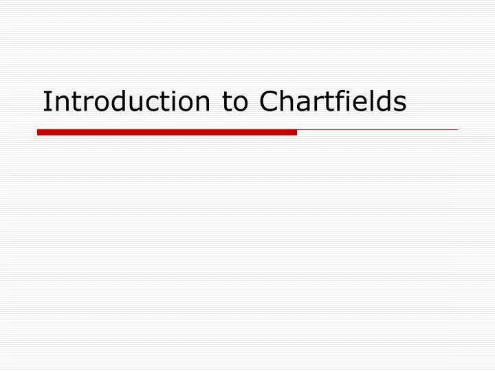 introduction to chartfields