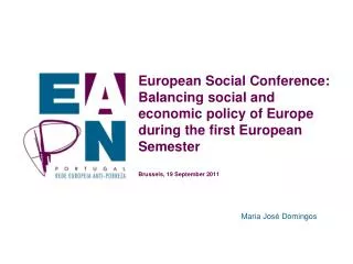 European Social Conference: Balancing social and economic policy of Europe during the first European Semester Brussels,