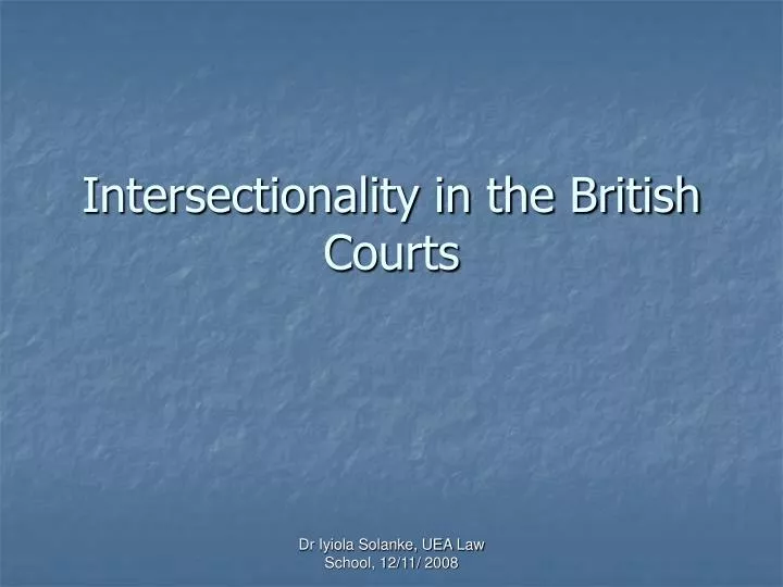 intersectionality in the british courts