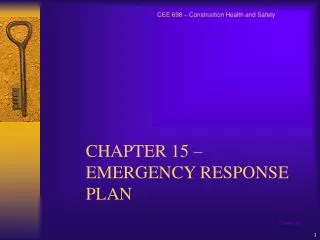 CHAPTER 15 – EMERGENCY RESPONSE PLAN