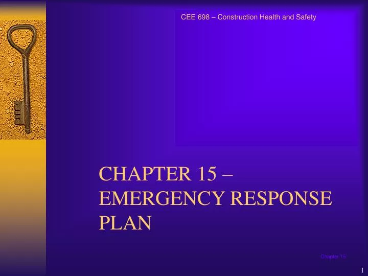 chapter 15 emergency response plan