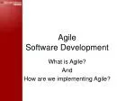 Agile Software Development - slide 1