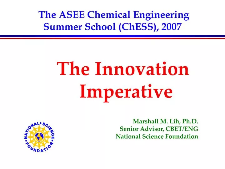 the asee chemical engineering summer school chess 2007