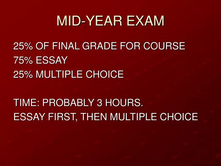 mid year exam