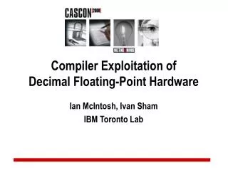 Compiler Exploitation of Decimal Floating-Point Hardware