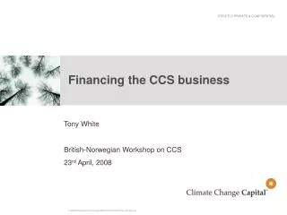 Financing the CCS business