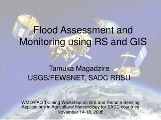 Flood Assessment and Monitoring using RS and GIS