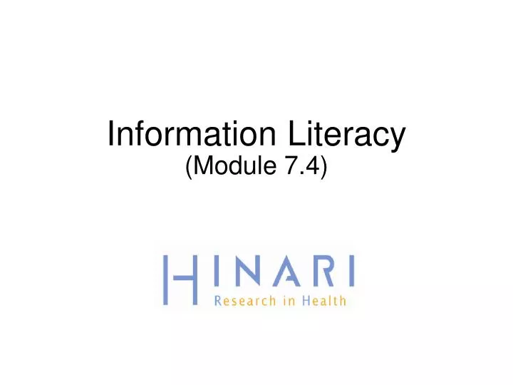 information literacy module 7 4