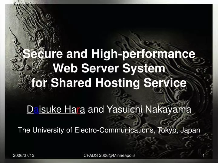 secure and high performance web server system for shared hosting service