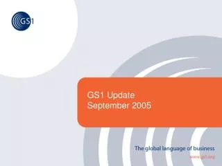 GS1 Update September 2005