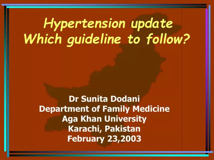 hypertension update which guideline to follow