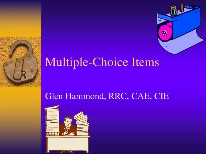 multiple choice items