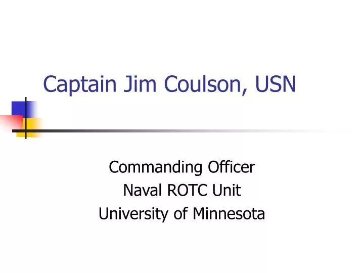 captain jim coulson usn