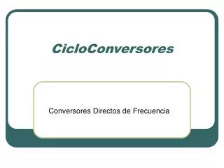 cicloconversores