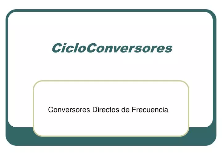 cicloconversores