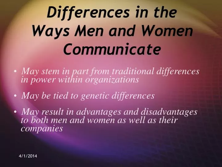 Men and women powerpoint