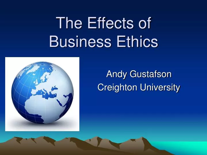 the effects of business ethics