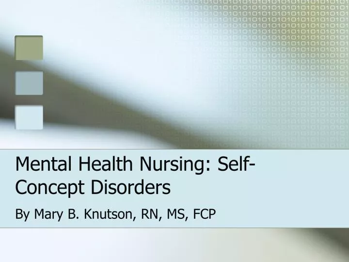 mental health nursing self concept disorders