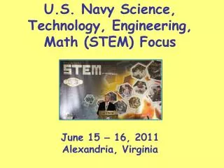 U.S. Navy Science, Technology, Engineering, Math (STEM) Focus