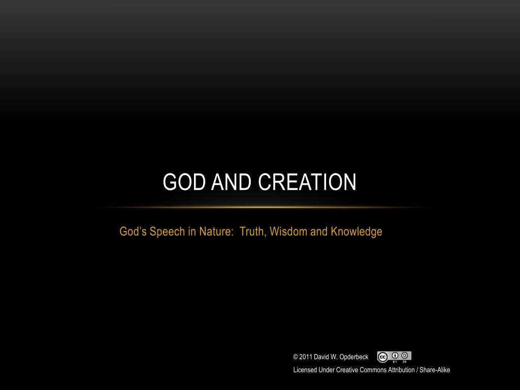 PPT - God and Creation PowerPoint Presentation, free download - ID:561977