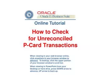 How to Check for Unreconciled P-Card Transactions