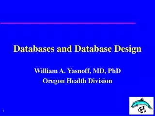 Databases and Database Design