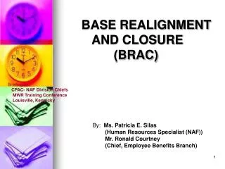 BASE REALIGNMENT AND CLOSURE (BRAC)