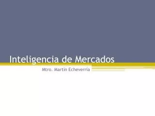 inteligencia de mercados
