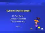 Systems Development - slide 1