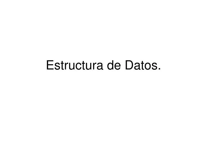 estructura de datos