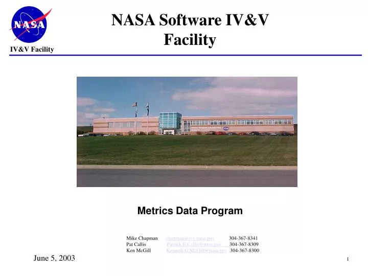 nasa software iv v facility