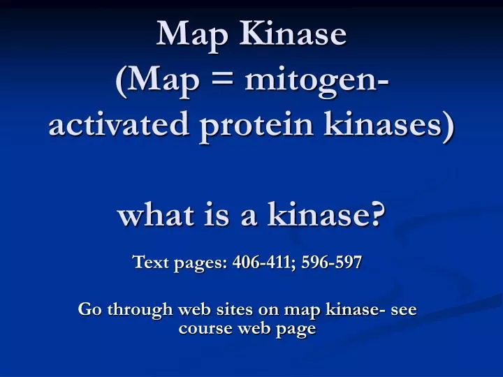 map kinase map mitogen activated protein kinases what is a kinase