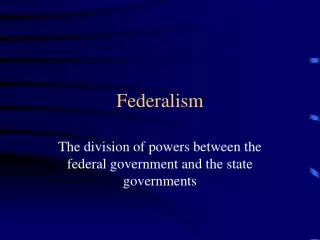 federalism