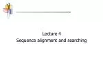 Lecture 4 Sequence alignment and searching - slide 1