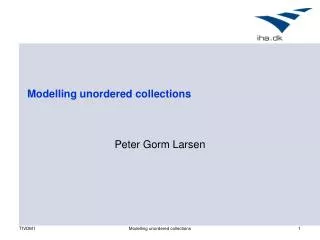 Modelling unordered collections