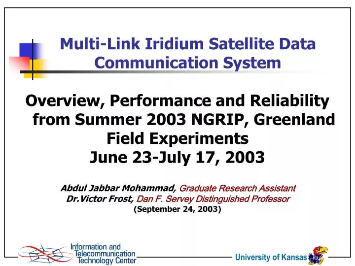 multi link iridium satellite data communication system