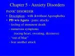 Chapter 5 - Anxiety Disorders - slide 1