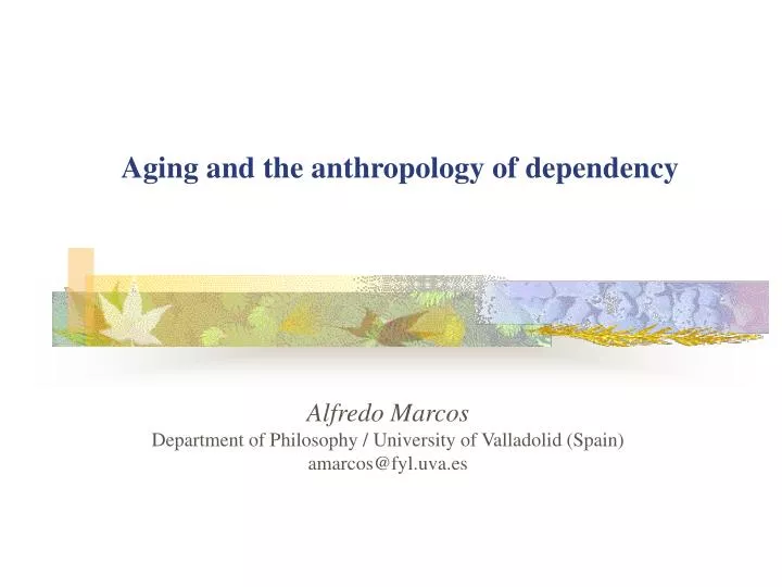 aging and the anthropology of dependency