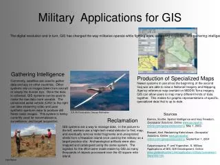 Military Applications for GIS