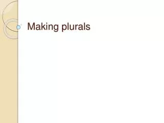 Making plurals