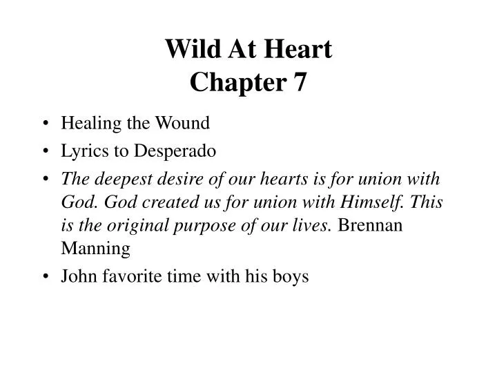 wild at heart chapter 7