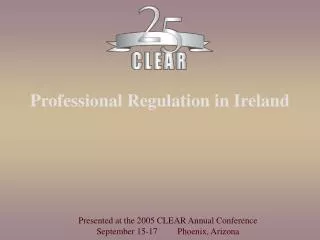 Professional Regulation in Ireland