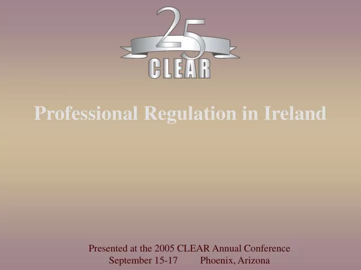 professional regulation in ireland