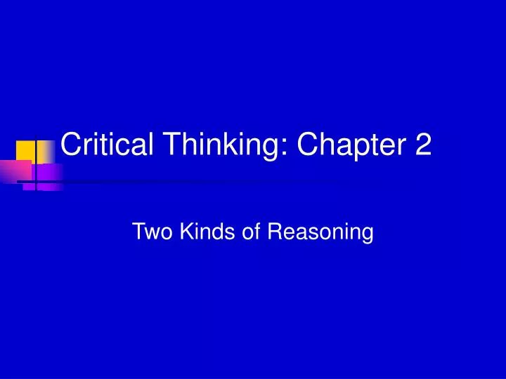 critical thinking chapter 2