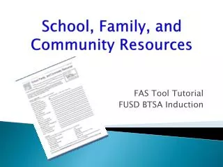 School, Family, and Community Resources