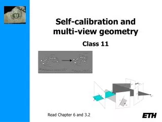Self-calibration and multi-view geometry Class 11