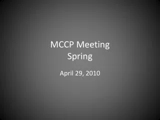 MCCP Meeting Spring